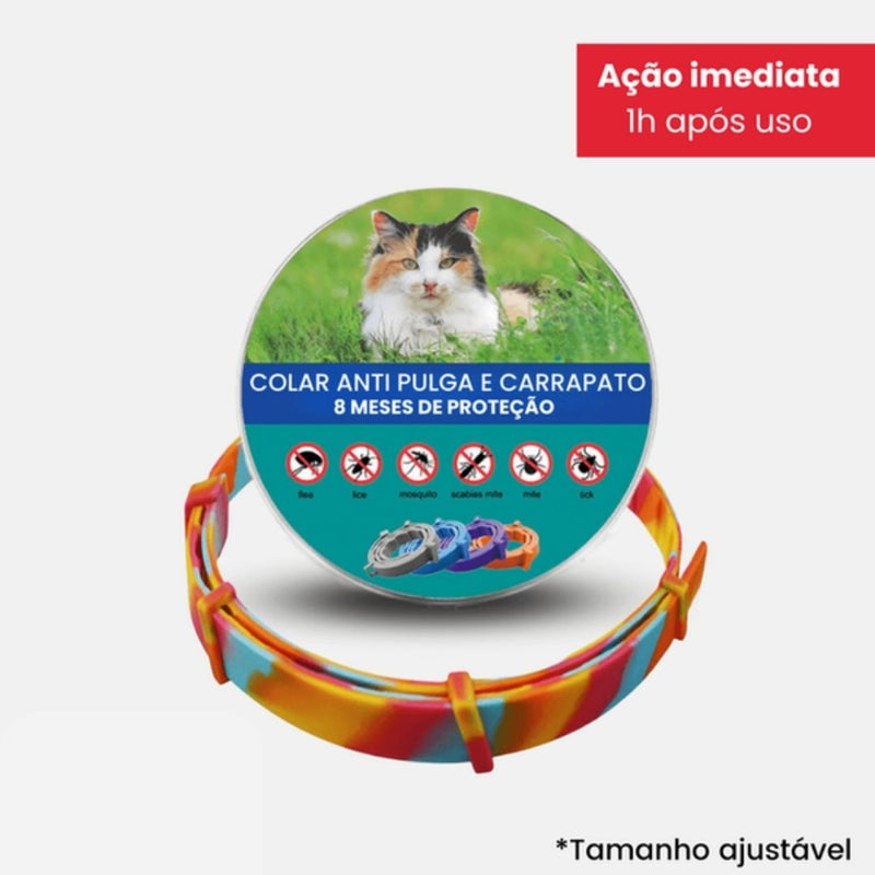 SafePet - Colar Anti Parasitas Premium   [8 meses de proteção]