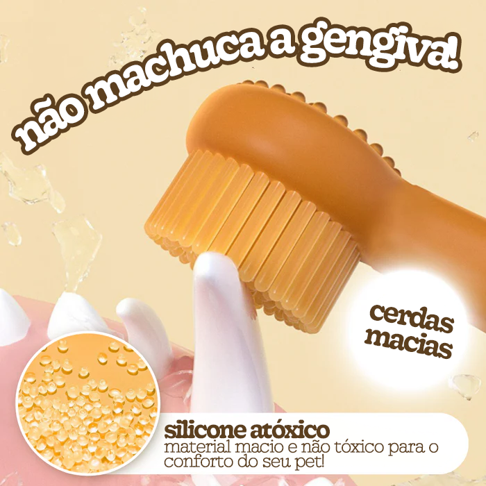 Kit de Escovação de Dentes de Silicone para Pets