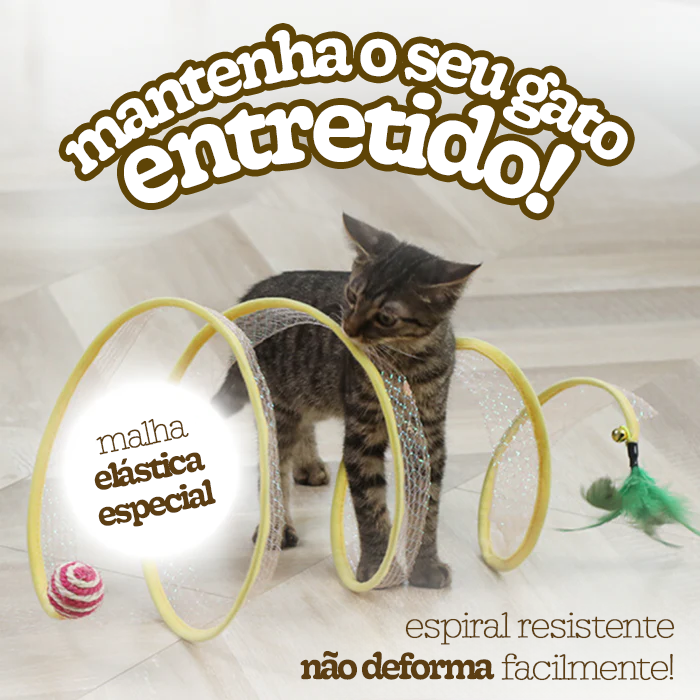 Brinquedo Minhoca Espiral para Gatos