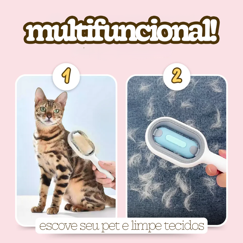 Escova Multifuncional com Água para Pets